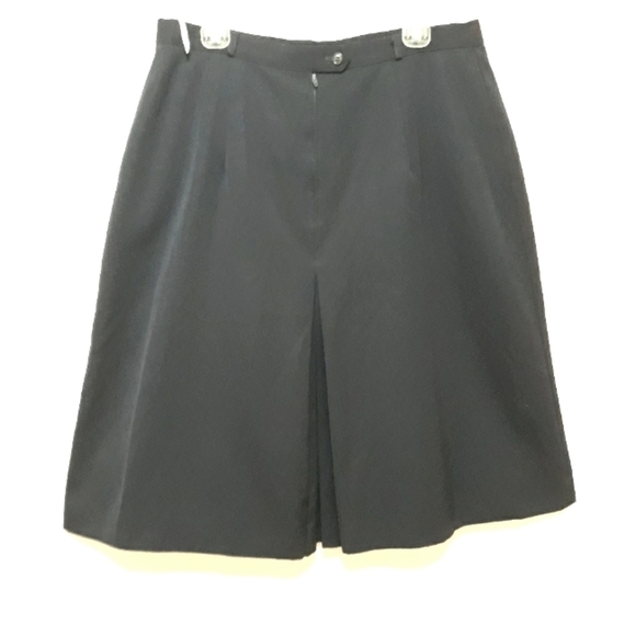 Alexander's Vintage Worsted Wool Lined Dark Blue Kkirt Size 34 - Picture 4 of 8